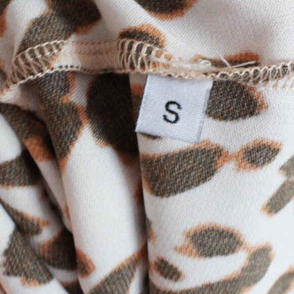 MARC CAIN Animal Print Dress In Beige Knee-Length Stretch - Picture 7 of 14